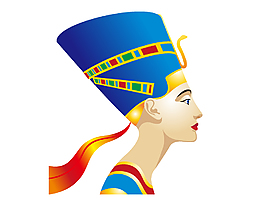 卡通复古埃及帽子元素