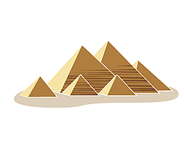 卡通埃及金字塔元素