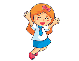 卡通可爱小女孩元素