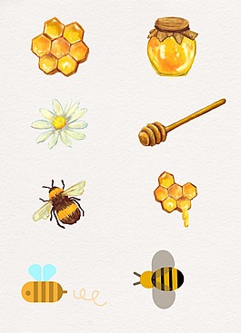 蜂蜜昆虫设计图案