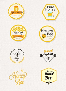 创意黄色蜂蜜图标