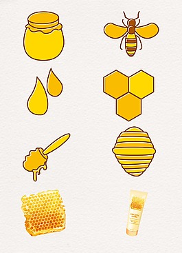 黄色蜂蜜水设计