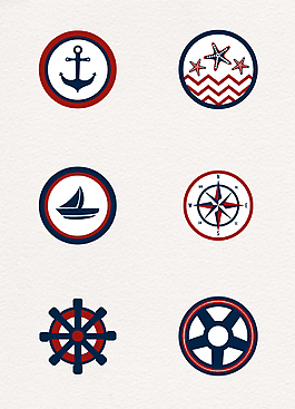 6款创意航海标志矢量素材
