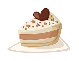 卡通甜品心形蛋糕元素