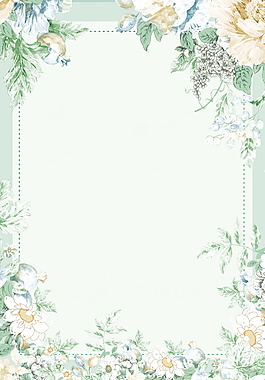 彩绘花藤边框背景素材