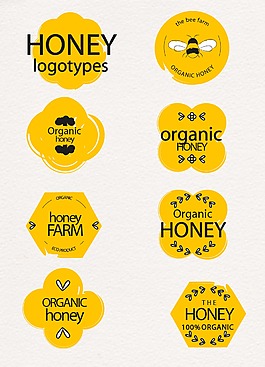 黄色卡通蜜蜂元素设计