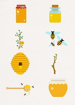 蜂蜜蜜糖卡通设计
