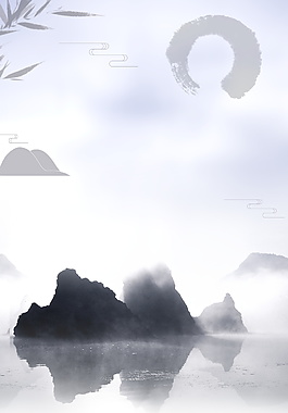 中国风水墨画广告背景