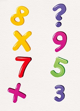 数学数字卡通设计