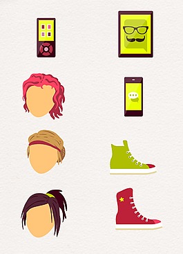 头像电子产品鞋子设计