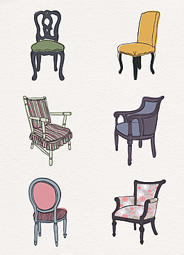 彩绘家具椅子设计元素