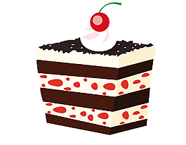 矢量巧克力水果甜点