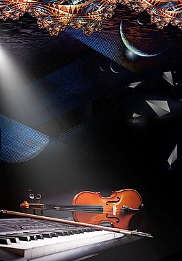 乐器小提琴培训招生海报背景