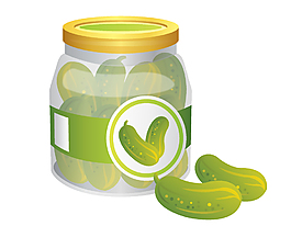 罐子里的绿色花生矢量图