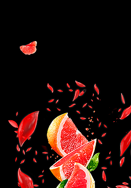 红柚水果背景