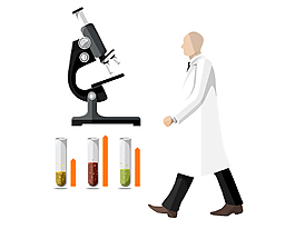 卡通医生化验员矢量元素