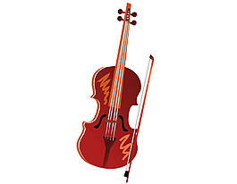 卡通大提琴矢量素材