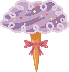 紫色棉花糖矢量素材