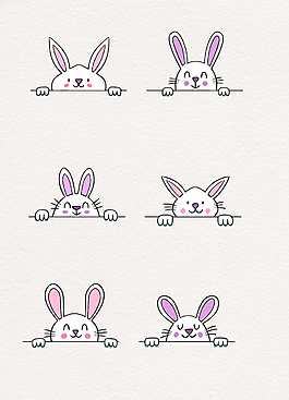 可爱卡通兔子图标