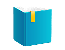 矢量蓝色书本元素