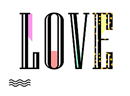 LOVE爱艺术字