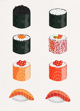 美味寿司矢量食物素材