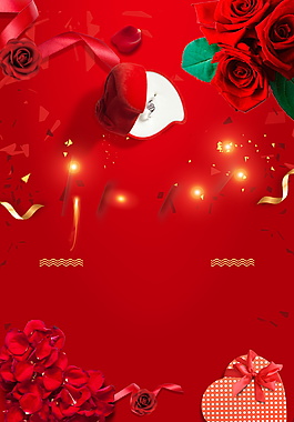 美丽热烈红色玫瑰花广告背景