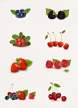 手绘美味水果素材图片