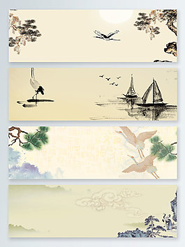 黄色白露传统节气banner背景