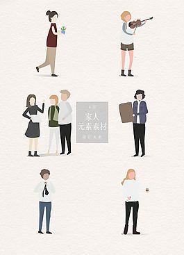 多种状态下的家人素材