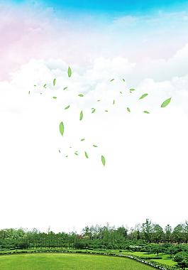 清新绿色草坪背景