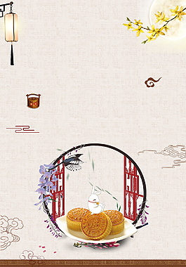 中国风中秋佳节月饼背景素材
