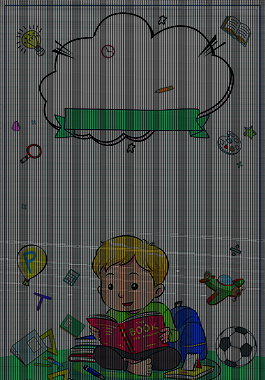 白色卡通开学季幼儿园招生读书的小朋友背景