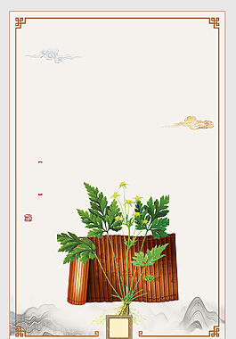 中医疗法中药养生海报背景