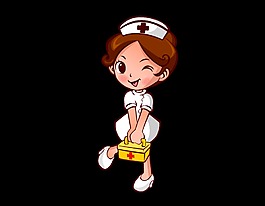 卡通可爱护士元素