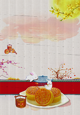 中国风中华味道中秋节海报背景