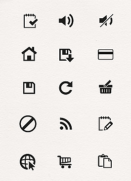 黑色简约APP图标卡通素材