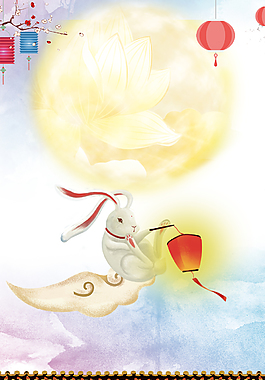 中国传统佳节中秋节海报背景