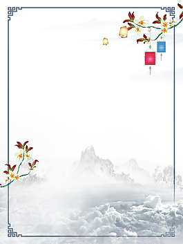 水墨情浓意浓中秋节月饼背景