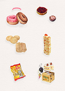 休闲食品卡通甜食设计