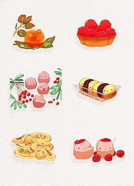 小鸡食品手绘设计素材