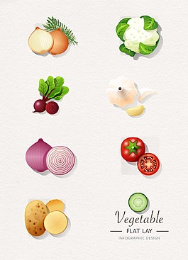 日常蔬菜卡通设计