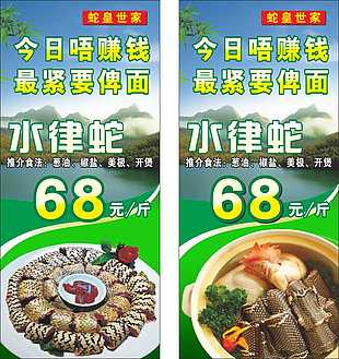 水律蛇美食海报素材