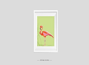 火烈鸟装饰画