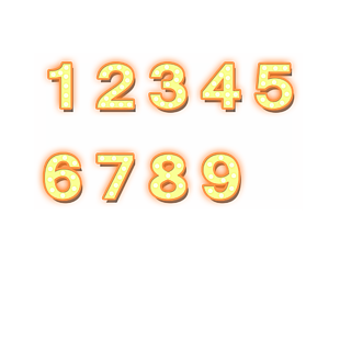 霓虹字创意数字