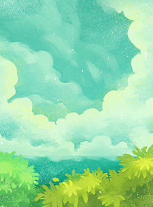 绿色丛林天空