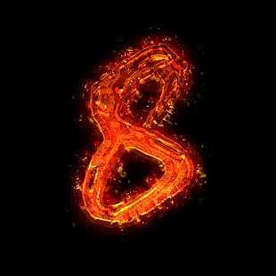 火焰数字8