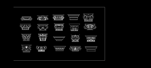 cad 大理石 罗马柱 将军柱 栏杆