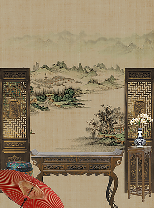 古风分层背景6