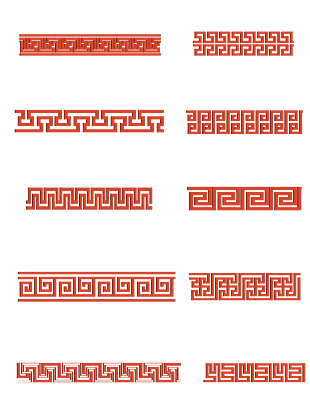 古典花纹建筑纹理万字纹理